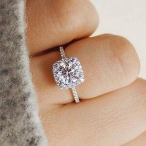 NEW 925 STERLING SILVER CZ ENGAGEMENT RING
